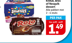  nesquik bros kitkat toetje 2 4 fraise smarties nestle rolo crime desserts let at dessert wet pakken stuks pak 