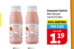  innocent fruitsmoothie 19 30 50 creamy smoothie strawberry swirl sugar flessen 0.25 liter fles 