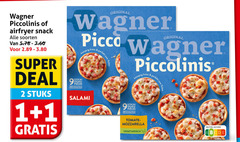  wagner diepvriespizza 1 2 9 piccolinis airfryer snack soorten super original picea deal stuks pieces perfekt salami mozzarella vegetarisch nutri score 