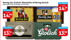  hertog jan warsteiner grolsch krat bier 13 24 25 99 200 1615 0.0 kratten liter seit familientradition das wahre alcoholvrij fa arme lose to gb 00 