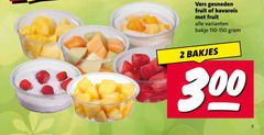  2 5 300 vers gesneden fruit bavarois bakje 110-150 bakjes 