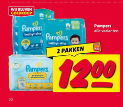  pampers luiers billendoekjes luierbroekjes 2 10 30 baby dry premium protection pakken 