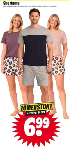  herenshortama damesshortama 2 shortama kleuren shirt short maten xxl elders 69 