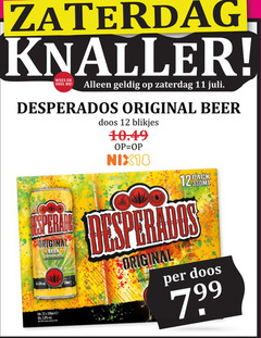 klik op dit plaatje voor een vergroting en voor vergelijkbare aanbiedingen gerelateerd aan
desperados speciaalbieren 11 12 18 zaterdag knaller original beer doos blikjes pack 330ml val agua 7 99 desperados speciaalbieren 11 12 18 zaterdag knaller original beer doos blikjes pack 330ml val agua 7 99