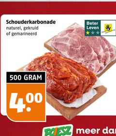  karbonade 500 schouderkarbonade naturel gekruid gemarineerd beter leven bescherming 