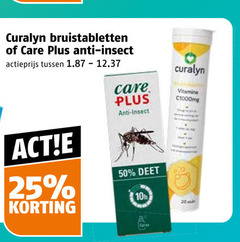  care plus vitamines insectenbeten 10 25 50 bruistabletten anti insect actieprijs deet vitamine 