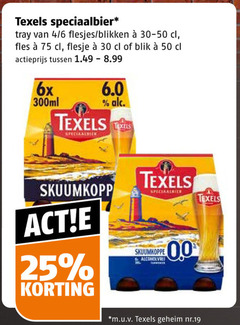  texels speciaalbieren 25 30 50 speciaalbier tray 4 6 blikken fles flesje blik actieprijs 6x 300ml skuumkoppe 00 m.u.v geheim 
