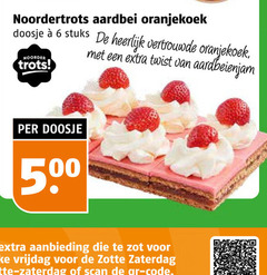  koeken 6 noordertrots aardbei oranjekoek doosje stuks vertrouwde noorder trots twist aardbeienjam 50 aanbieding vrijdag zotte zaterdag scan code 