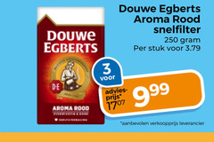  douwe egberts koffie 3 250 aroma rood snelfilter stuk 