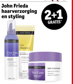  john frieda conditioner hairspray shampoo 1 2 250 haarverzorging styling go frizz lightening dream curls curl mousse defines with oil for curly hair gently cleanses and sunkissed blond citrus botanical blonde 200ml ml deep recovery targets damage repairs ceramides damaged 