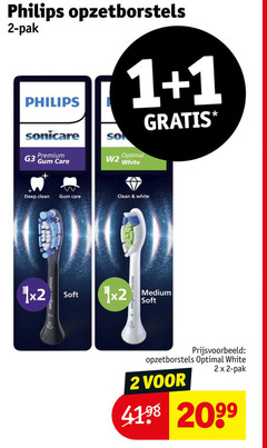  philips opzetborstel 1 2 2099 opzetborstels pak sonicare g3 premium gum care optimal white deep clean soft medium 