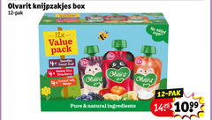  olvarit babyvoeding 4 12 knijpzakjes box pak pack smoothie forest fruit banana kiwi 4x strawberry coconut milk mango nutricia added sugar natural ingredients 