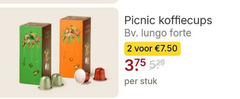  picnic koffiecups 2 lungo forte stuk 