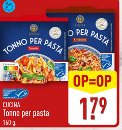  tonijn in blik 160 italian cucina inspired tonno pasta tomato arrabiata seafood www.msc.org nutri score gecertificeerd nl 