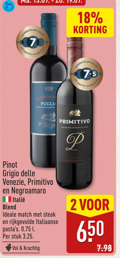  rode wijn 2 18 30 650 hamersma puglia indicazione geografica primitivo tipica mm pinot grigio venezie negroamaro blend match steak rijkgevulde italiaanse l stuk italia halbtrocken 