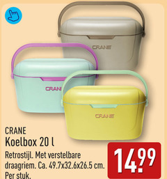  koelbox 20 crane l retrostijl verstelbare draagriem ca. cm stuk 