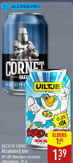  cornet uiltje alcoholvrij bier speciaalbieren 33 strong blond belgian bird meerdere 