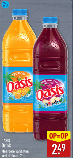  fruitdrank 2 tropical oasis appel zwarte bes drink meerdere l 