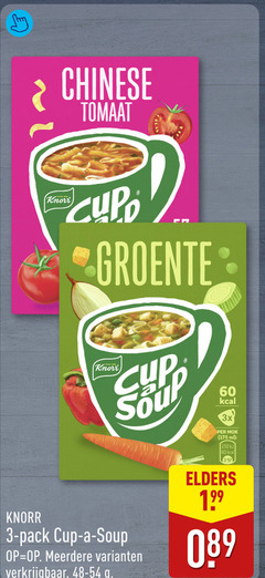  cup a soup soep 3 60 250 knorr chinese tomaat groente 3x mok ml elders 1 99 pack meerdere 