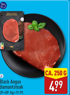  rundersteak 250 black angus diamant steak ca. 
