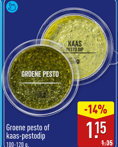  pesto kaas dip nutri score groene 