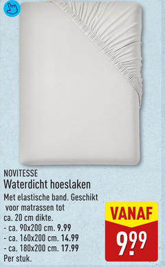  hoeslakens 20 novitesse waterdicht hoeslaken elastische band matrassen ca. cm dikte stuk 