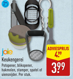  pottenopener spatel aardappelstamper blikopener joie keukengerei potopener hakmolen stamper stuk 