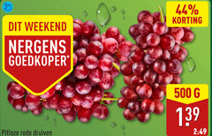  druiven 44 500 weekend goedkoper pitloze rode 