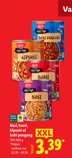  oosterse maaltijd 2 4 beter leven kania asian style portes babi pangang bami nasi porties xxl varieeren 