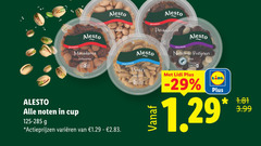  alesto noten gezouten macadamia notenmix maten chocolade rozijnen mix cup varieeren 3.99 