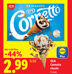  ola ijscornets 8 32 8x classico cornetto heal crunch classic stuks 