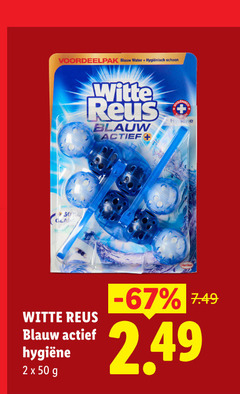  witte reus toiletblok 2 50 blauw water schoon glad 