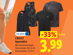  heren sport shirt dames shirts online crivit sportshirt herenmaten xl damesmaten l 5.99 3.99 