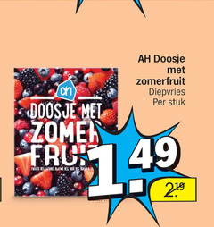  219 doosje zomen zomerfruit diepvries stuk zwarte bes blauwe rode braam 