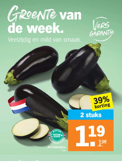  aubergine 2 week mild vers beter natuur boer land stuks 