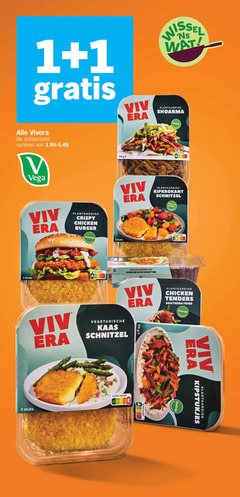  vivera vegetarisch 1 2 wissel plantaardige shoarma varieeren vega crispy chicken burger stuks ge nutri score kipkrokant schnitzel verhitten b tenders southern fried eiwitrijk vegetarische kaas kipstukjes 