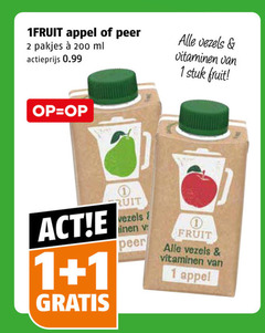 1 2 200 appel peer ml actieprijs vezels vitaminen stuk fruit ruit 