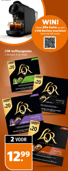  douwe egberts l or koffiecups 2 10 20 philips win 20x kans barista machine scan code koffiecapsules doosjes stuks aluminium capsules espresso ge ground coffee cafe to profondo ristretto lungo estremo em 