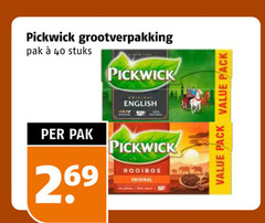  pickwick thee 40 grootverpakking pak stuks english rooibos pack 