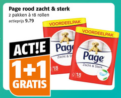  page toiletpapier 1 2 18 rood zacht pakken rollen actieprijs 