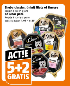  cesar sheba kattenvoer hondenvoer 2 5 650 classics mini filets finesse kuipje 60 100 150 actieprijs classic pate classiques pour chats ness bio house 