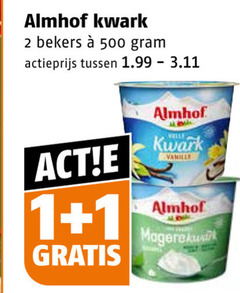  almhof kwark 1 2 500 bekers actieprijs vanille 