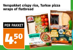  groentenpakket verspakket crispy rice turkse pizza wraps flatbread sticky chicken pakket 