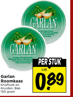  150 garlan with and fall cheese artic bille roomkaas knoflook kruiden bak stuk 