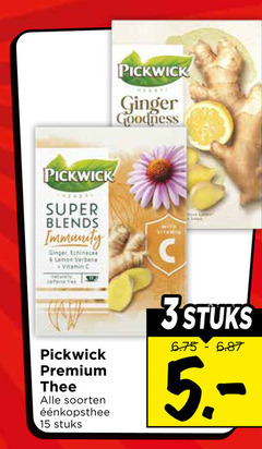  pickwick thee 15 ginger goodness super blends verbena vitamin came premium soorten stuks 3stuks 