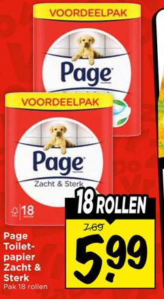  page toiletpapier 18 toilet zacht papier pak rollen 5 99 