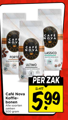  cafe nova koffiebonen 12 500 mcafee forte roasted co coffee beans 06 maine ultimo koffie bonen soorten zakken zak 5.99 