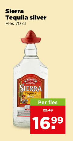  sierra tequila silver fles mexico 