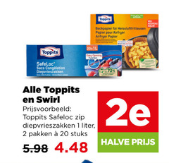 1 2 20 toppits papier pour airfryer sacs diepvrieszakken easy opening swirl liter pakken stuks 2e nouveau halve 