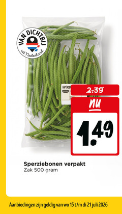  sperziebonen 15 500 nederland sperzieboon jumbo verpakt zak 